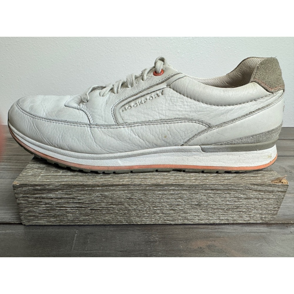 Rockport CSC Mudguard Men's Leather Sneakers Off-White Size 10.5 V76861 Walking
